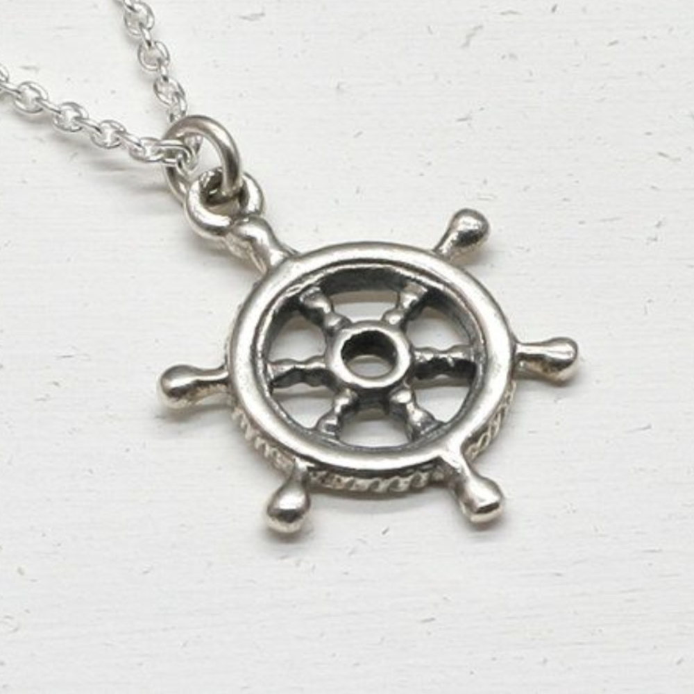 Sterling silver sailboat necklace